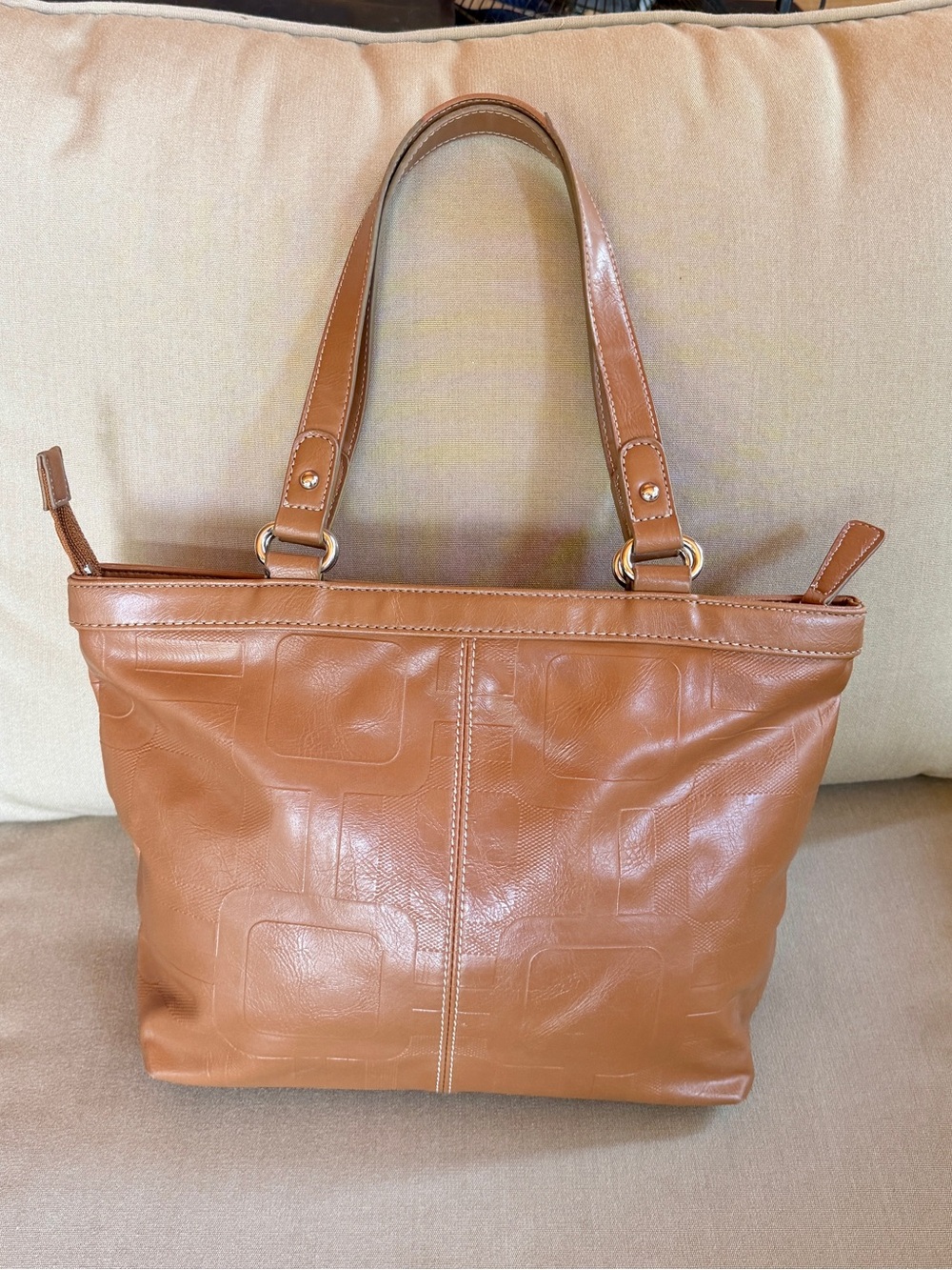 Nine West Camel Tan Medium Tote Shoulder Bag